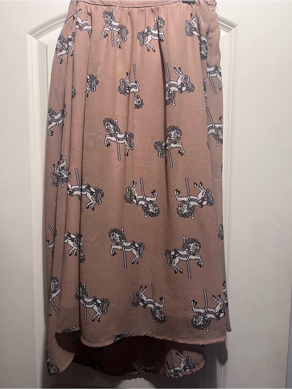 Womens Boutique Carousel Print Midi Skirt